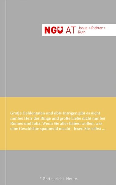 NGÜ. AT. Josua + Richter + Ruth, Taschenbuch von , Deutsche Bibelgesellschaft, 978-3-438-01318-7