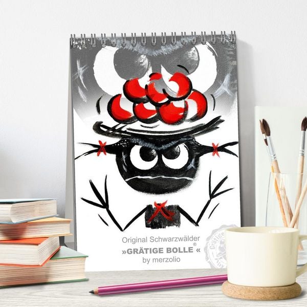 Produktbild: Original Schwarzw&auml;lder &raquo;Gr&auml;tige Bolle&laquo; by merzolio (Tischkalender 2026 DIN A5 hoch), CALVENDO Monatskalender
