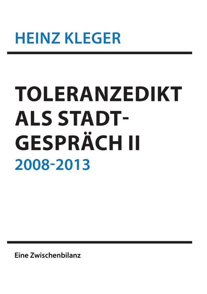 Produktbild: Toleranzedikt als Stadtgespr&auml;ch II