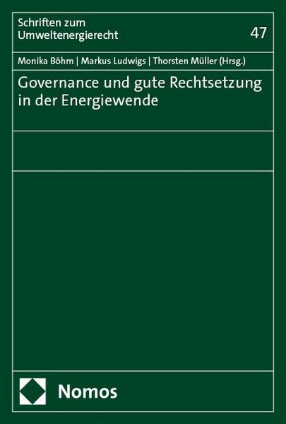 Produktbild: Governance und gute Rechtsetzung in der Energiewende