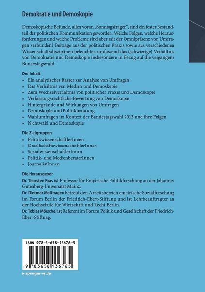 Produktbild: Demokratie und Demoskopie