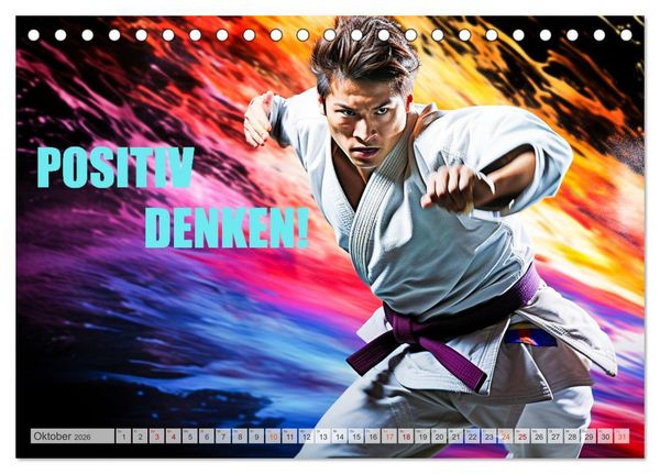 Produktbild: Judo und Motivation (Tischkalender 2026 DIN A5 quer), CALVENDO Monatskalender