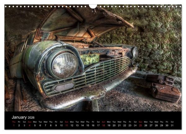 Produktbild: Sleeping Beauties Old Rusty Cars (Wall Calendar 2026 DIN A3 landscape), CALVENDO 12 Month Wall Calendar