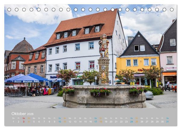 Produktbild: Kulmbach - zu F&uuml;&szlig;en der Plassenburg (Tischkalender 2026 DIN A5 quer), CALVENDO Monatskalender