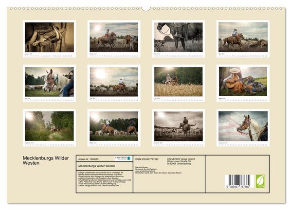 Produktbild: Mecklenburgs Wilder Westen (hochwertiger Premium Wandkalender 2026 DIN A2 quer), Kunstdruck in Hochglanz