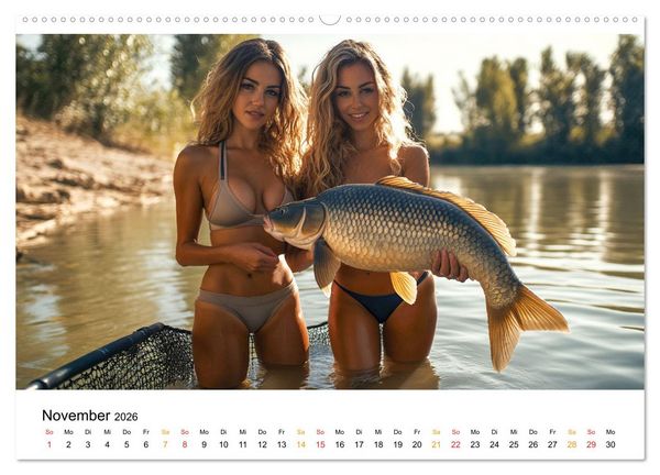 Produktbild: Hecht und Karpfen (Wandkalender 2026 DIN A2 quer), CALVENDO Monatskalender