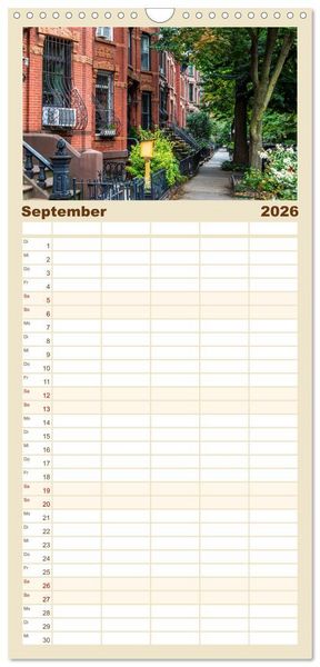 Produktbild: Familienplaner 2026 - NEW YORK CITY Urbane Magie mit 5 Spalten (Wandkalender, 21 x 45 cm) CALVENDO