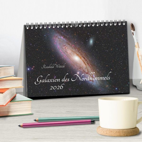 Produktbild: Galaxien des Nordhimmels (Tischkalender 2026 DIN A5 quer), CALVENDO Monatskalender