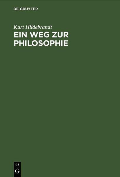 Produktbild: Ein Weg zur Philosophie