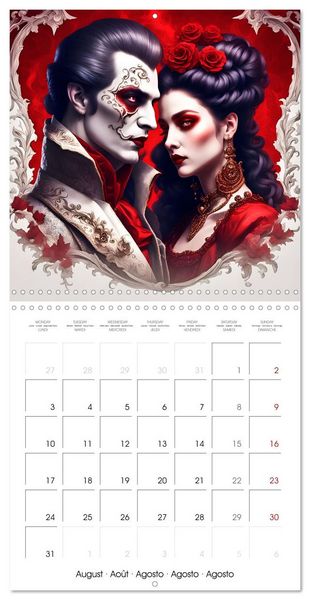Produktbild: Vampire Pairs of Darkness (Wall Calendar 2026 12 &times; 12 Inch) CALVENDO 12 Month Wall Calendar