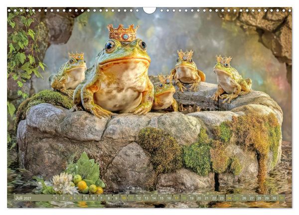 Produktbild: M&auml;rchenhafte charmante Fr&ouml;sche - Fantasiewerke (Wandkalender 2027 DIN A3 quer), CALVENDO Monatskalender