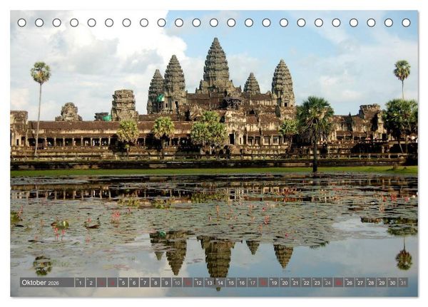 Produktbild: Kambodscha &bull; Angkor Wat (Tischkalender 2026 DIN A5 quer), CALVENDO Monatskalender