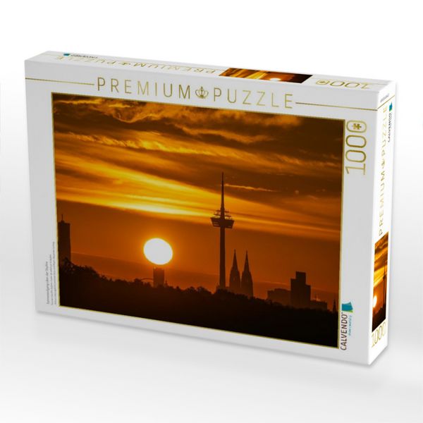 CALVENDO Puzzle Saarschleife Sonnenaufgang – 1000 Teile Fotopuzzle, 64 X 48 Cm