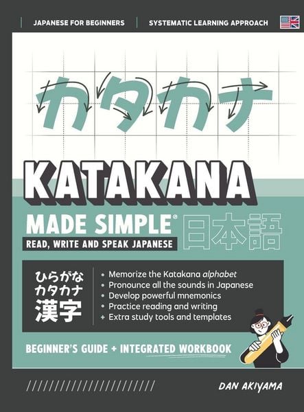 Produktbild: Learning Katakana - Beginner's Guide and Integrated Workbook | Learn how to Read, Write and Speak Japanese