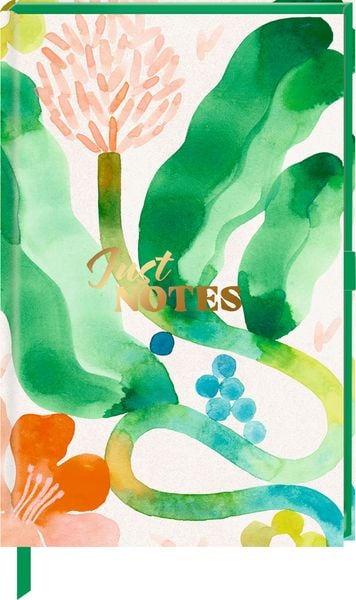 Notizbuch DIN A6 – Just Notes (Green Leaves), Buch von , Coppenrath