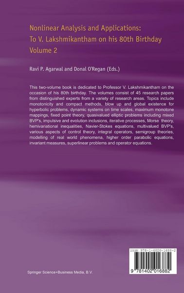 Produktbild: Nonlinear Analysis and Applications