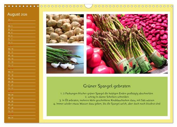 Produktbild: Meine Mallorca Rezepte (Wandkalender 2026 DIN A3 quer), CALVENDO Monatskalender