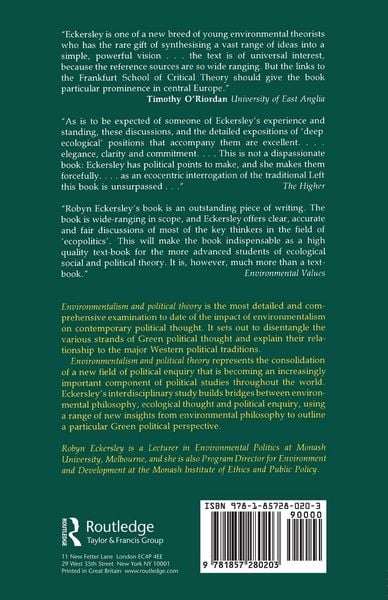 Produktbild: Environmentalism And Political Theory