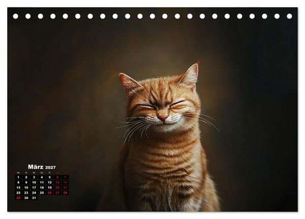 Produktbild: Auch Katzen lachen gern (Tischkalender 2027 DIN A5 quer), CALVENDO Monatskalender