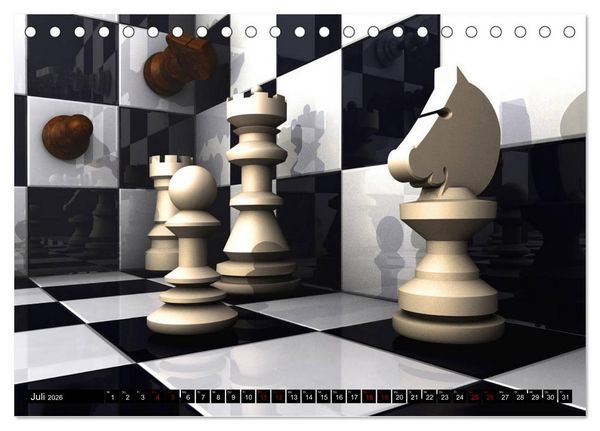 Produktbild: SCHACH - Spiel der K&ouml;nige (Tischkalender 2026 DIN A5 quer), CALVENDO Monatskalender