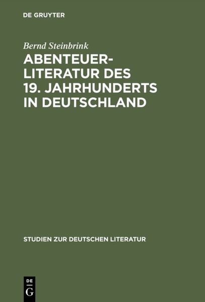 Produktbild: Abenteuerliteratur des 19. Jahrhunderts in Deutschland