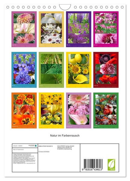 Produktbild: Natur im Farbenrausch (Wandkalender 2026 DIN A4 hoch), CALVENDO Monatskalender