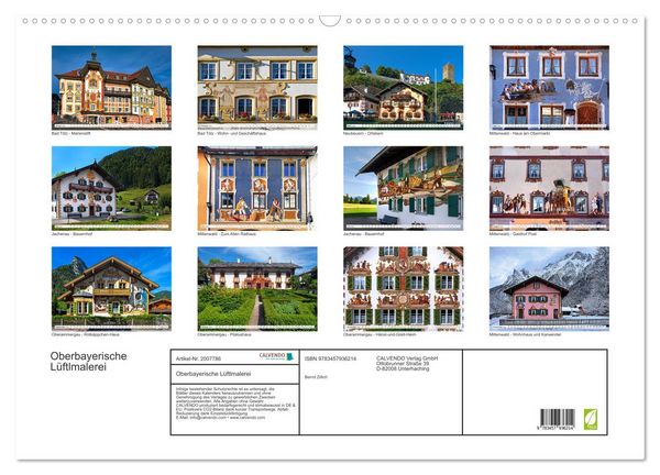 Produktbild: Oberbayerische L&uuml;ftlmalerei (Wandkalender 2026 DIN A2 quer), CALVENDO Monatskalender