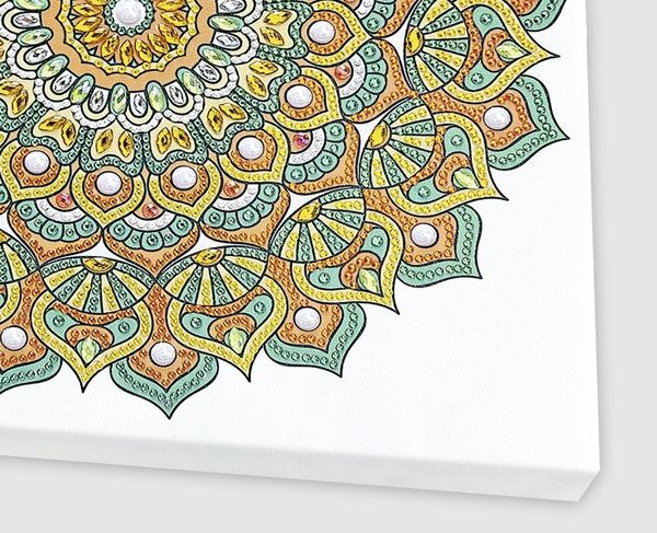 Produktbild: Diamond Painting "Diamantane Mandala Set 7", mit / orange / gelb