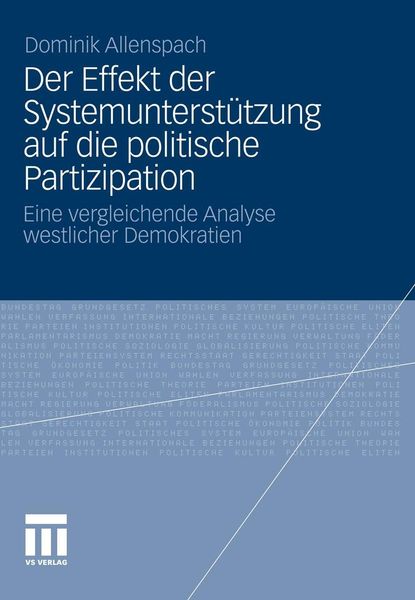 Produktbild: Der Effekt der Systemunterst&uuml;tzung auf die politische Partizipation