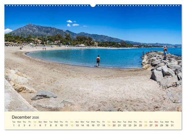 Produktbild: Costa del Sol - the sunny side of Andalusia (High Quality Premium Wall Calendar 2026 DIN A2 landscape),CALVENDO 12 Month Wall Calendar