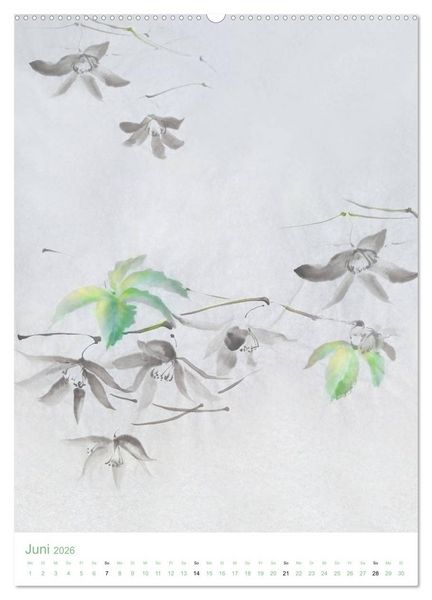 Produktbild: Jahreszeiten in Stil japanischer Malerei - Kunst (Wandkalender 2026 DIN A2 hoch), CALVENDO Monatskalender
