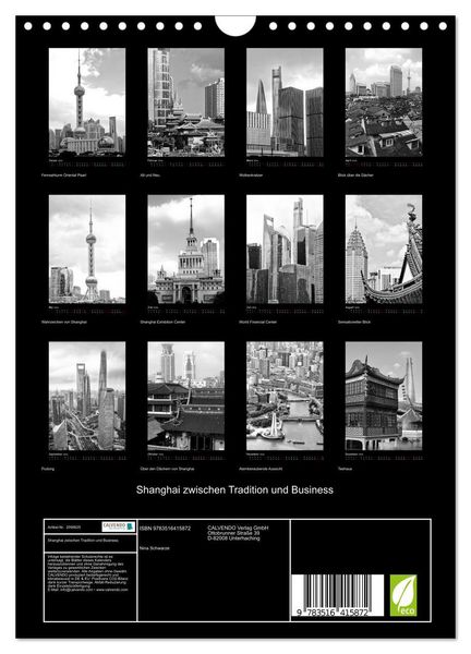 Produktbild: Shanghai zwischen Tradition und Business (Wandkalender 2026 DIN A4 hoch), CALVENDO Monatskalender