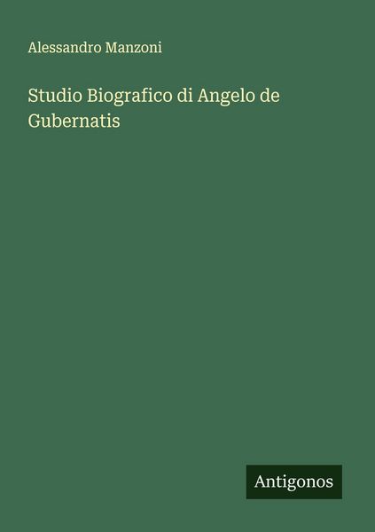Produktbild: Studio Biografico di Angelo de Gubernatis