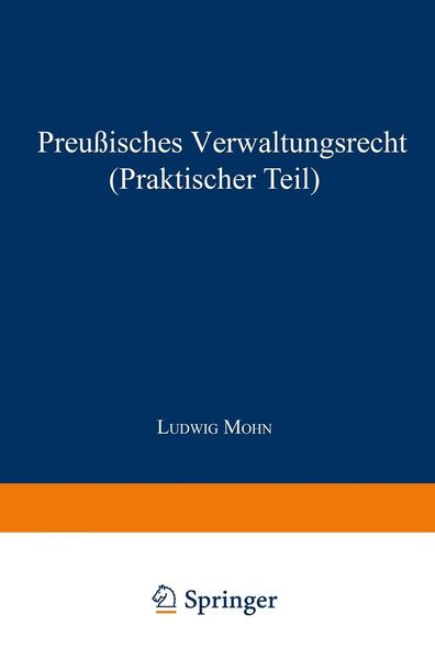 Produktbild: Preu&szlig;isches Verwaltungsrecht (Praktischer Teil)