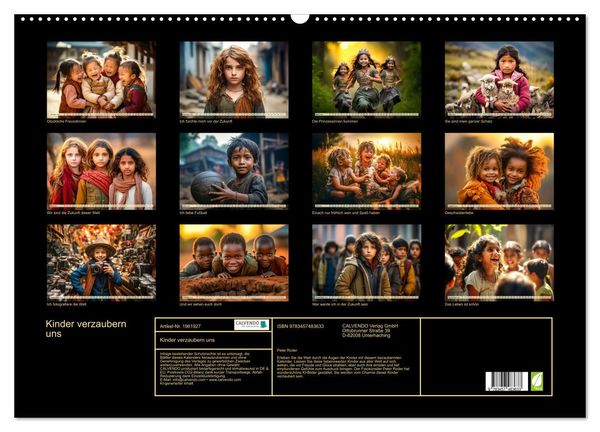 Produktbild: Kinder verzaubern uns (Wandkalender 2026 DIN A2 quer), CALVENDO Monatskalender