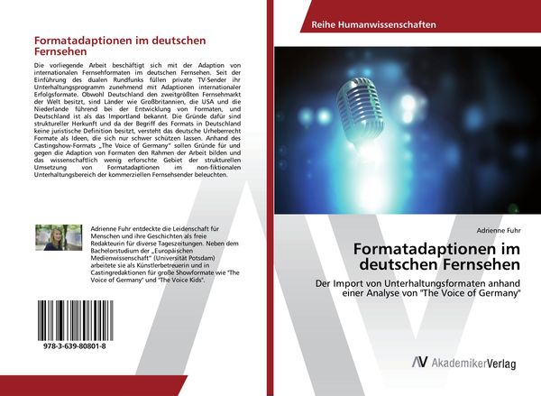 Formatadaptionen im deutschen Fernsehen, Taschenbuch von Adrienne Fuhr, AV Akademikerverlag, 9783639808018