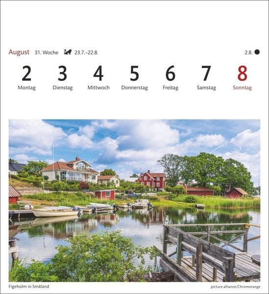 Produktbild: Schweden Sehnsuchtskalender 2027 - Wochenkalender mit 53 Postkarten