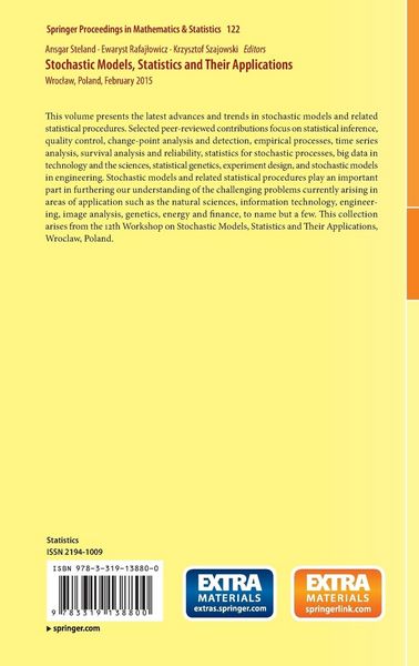 Produktbild: Stochastic Models, Statistics and Their Applications