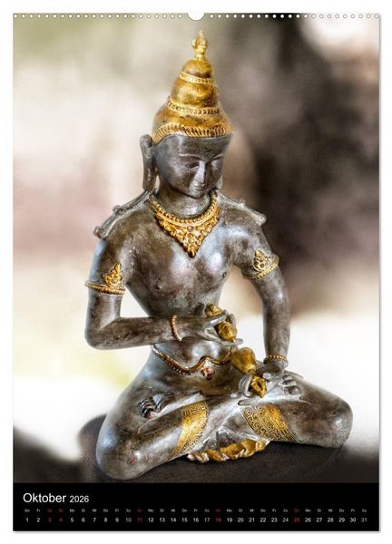 Produktbild: SKULPTUREN Hinduistische G&ouml;ttinnen und G&ouml;tter &bull; Buddhas (hochwertiger Premium Wandkalender 2026 DIN A2 hoch), Kunstdruck in Hochglanz