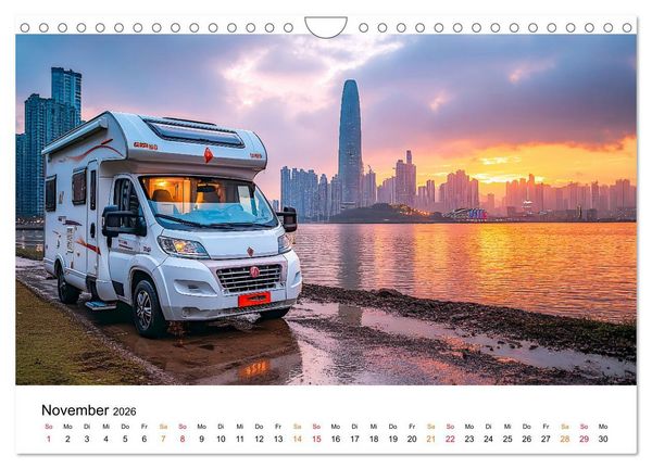 Produktbild: Wohnmobil grenzenlos (Wandkalender 2026 DIN A4 quer), CALVENDO Monatskalender