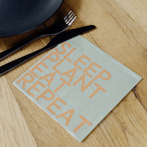 Produktbild: Servietten "Sleep, Plant, Eat, Repeat"