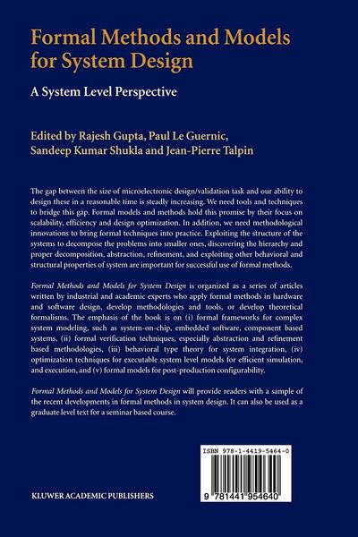 Produktbild: Formal Methods and Models for System Design