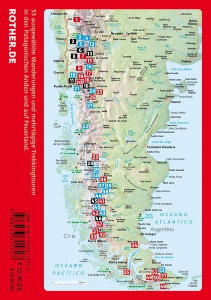 Produktbild: ROTHER Wanderf&uuml;hrer Patagonien und Feuerland. 53 Touren - von kurzen Wanderungen bis zu mehrt&auml;gigen Trekking- und Hochtouren