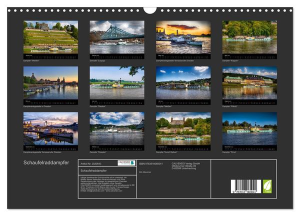 Produktbild: Schaufelraddampfer (Wandkalender 2026 DIN A3 quer), CALVENDO Monatskalender