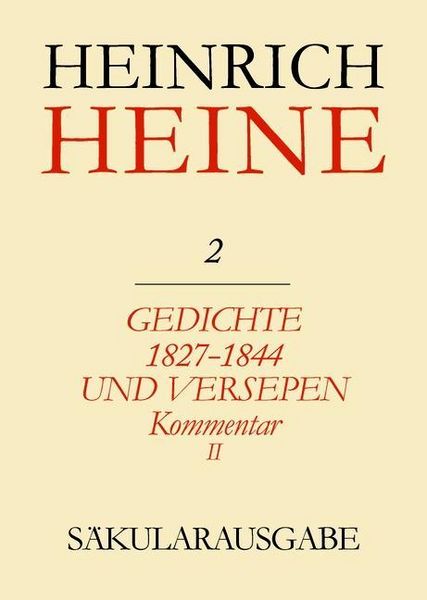 Produktbild: Gedichte 1827-1844 und Versepen. Kommentar II