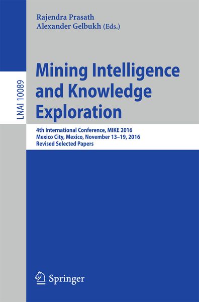 Produktbild: Mining Intelligence and Knowledge Exploration