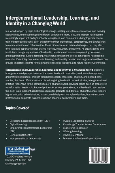 Produktbild: Intergenerational Leadership, Learning, and Identity in a Changing World