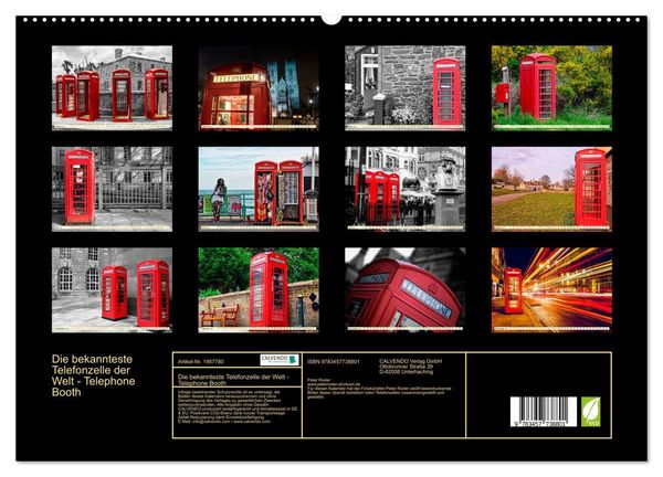 Produktbild: Die bekannteste Telefonzelle der Welt - Telephone Booth (hochwertiger Premium Wandkalender 2026 DIN A2 quer), Kunstdruck in Hochglanz