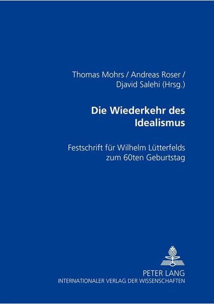 Produktbild: Die Wiederkehr des Idealismus?