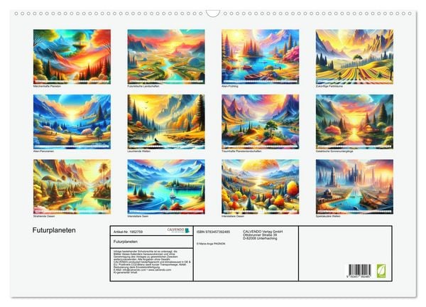 Produktbild: Futurplaneten (Wandkalender 2026 DIN A2 quer), CALVENDO Monatskalender